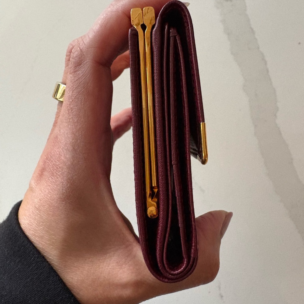 Vintage Cartier de Must Leather Compact Wallet w/Kisslock - Picture 3 of 7